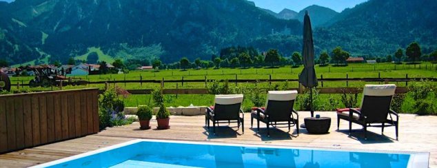 Wellness mit Blick auf Schloss Neuschwanstein