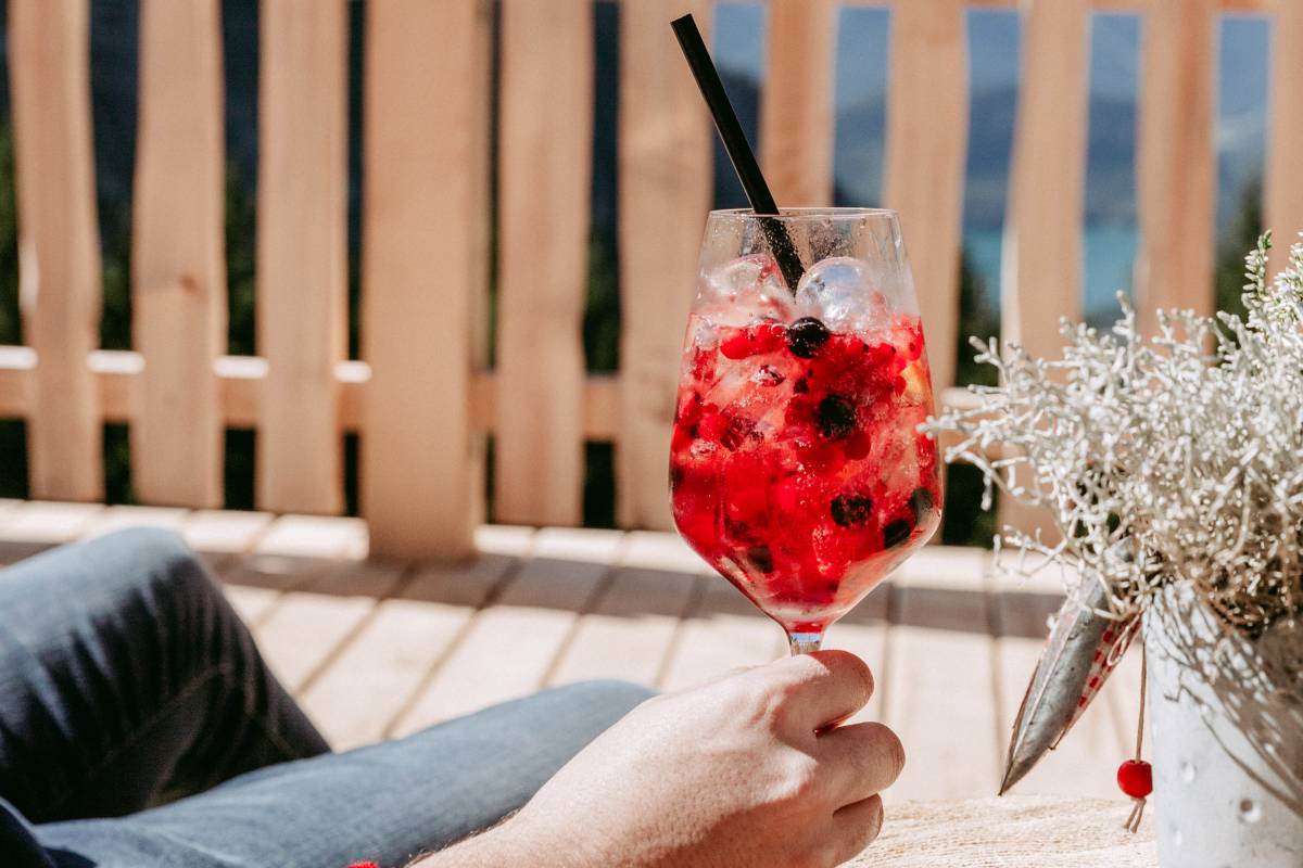 spritz , Cocktail auf der rohrkopfhütte