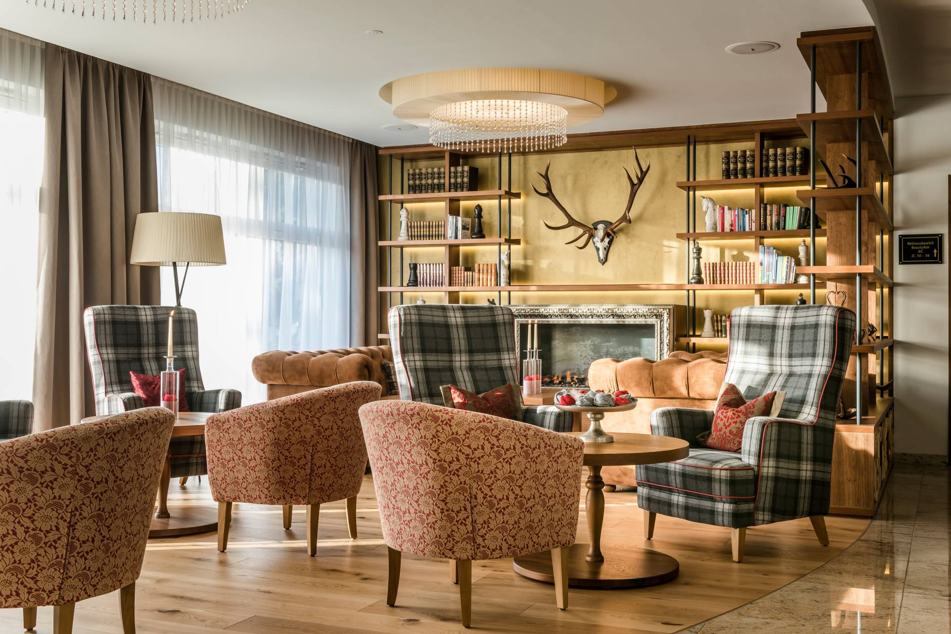 Wohnzimmerflair im Hotel Rübezahl in Schwangau