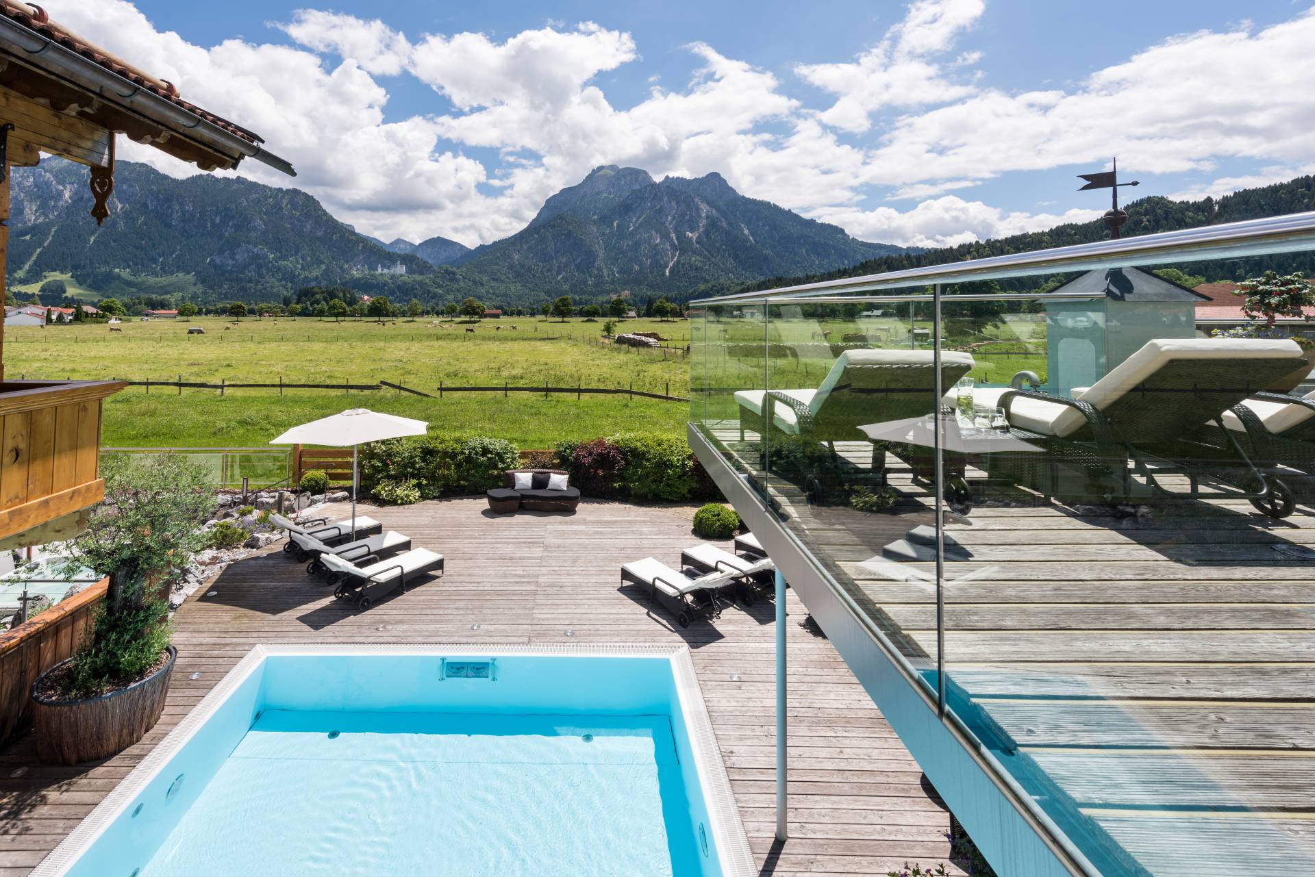 Außenbereich im Wellnesshotel Das Rübezahl im Allgäu