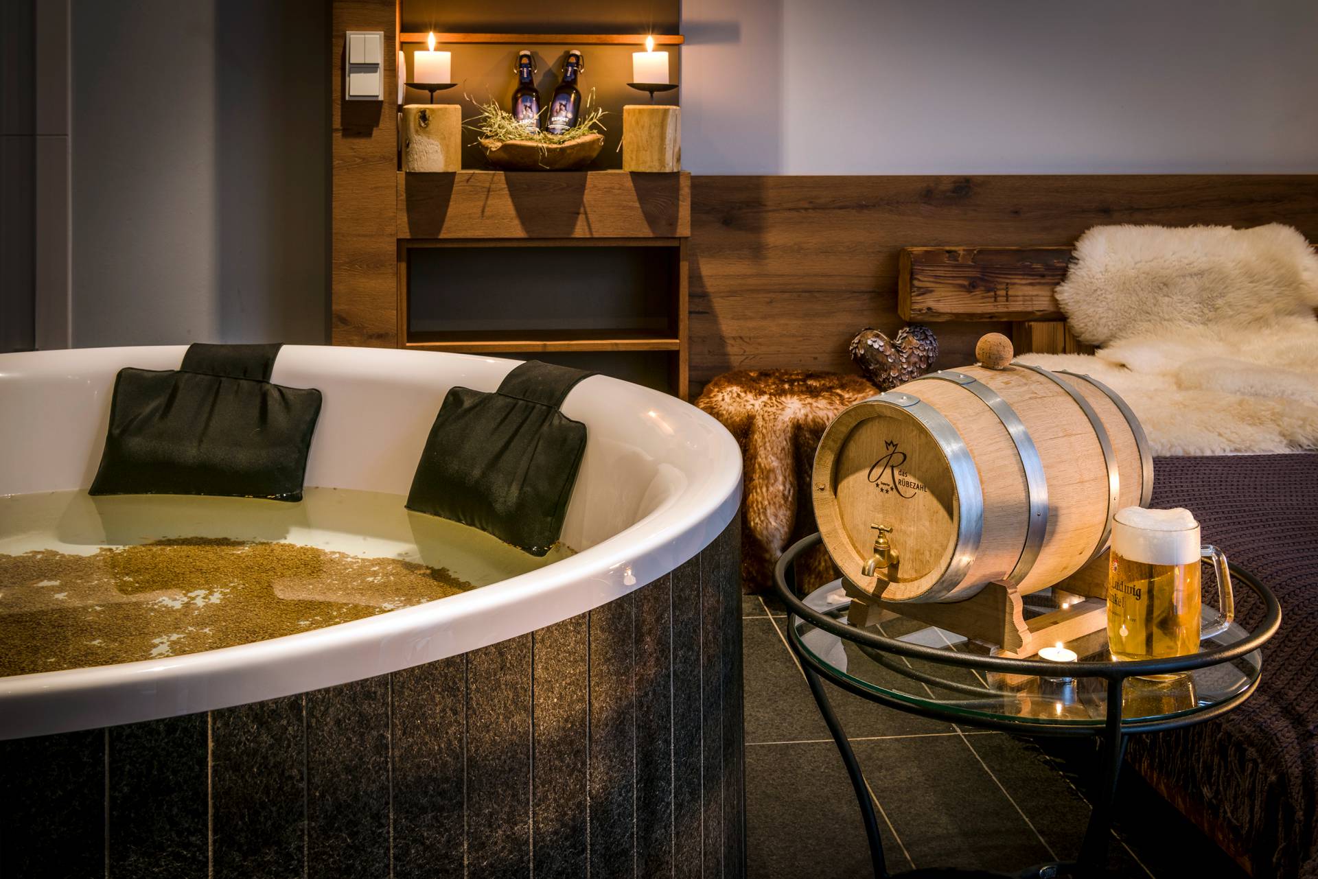 Bierbad in der Privat-Spa-Suite