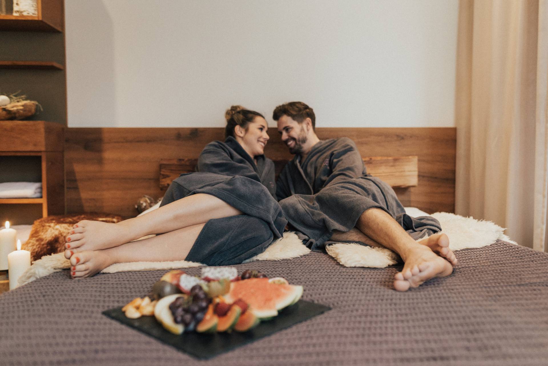 Private Spa - Paar entspannt im Wellness Hotel das Rübezahl