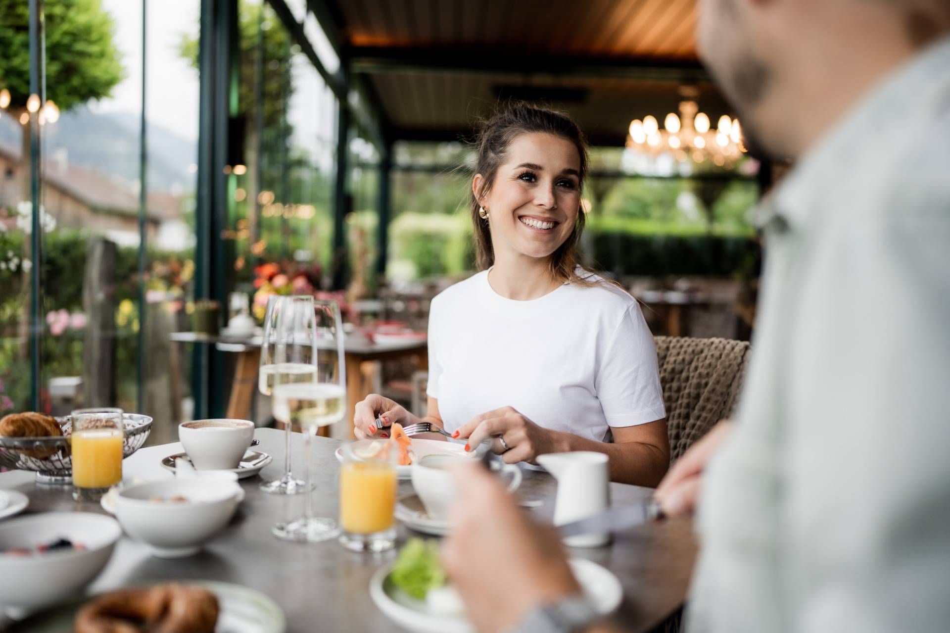 Frühstück mit Blick auf Schloss Neuschwanstein