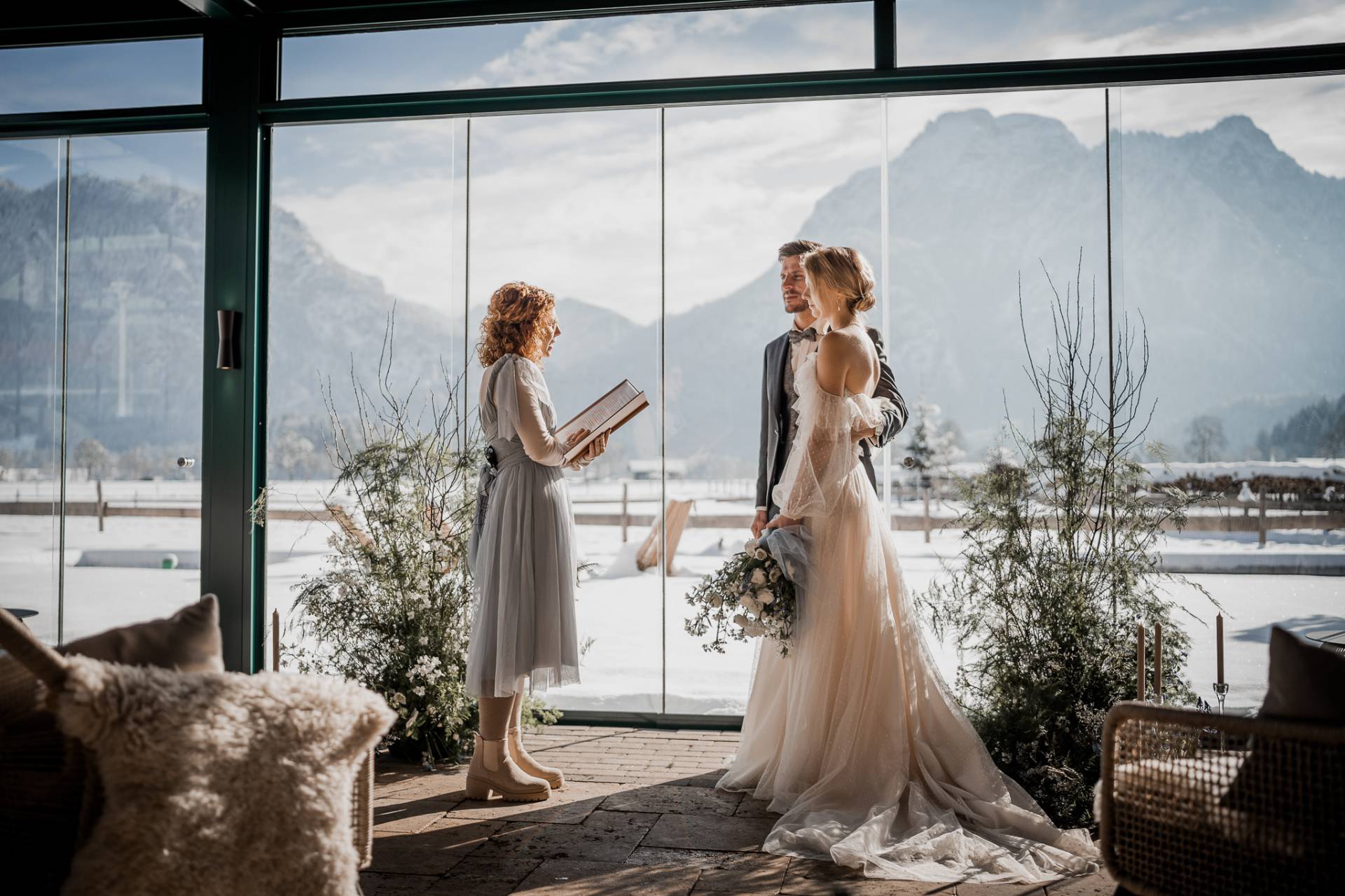 Hochzeit in Bayern mit Bergblick