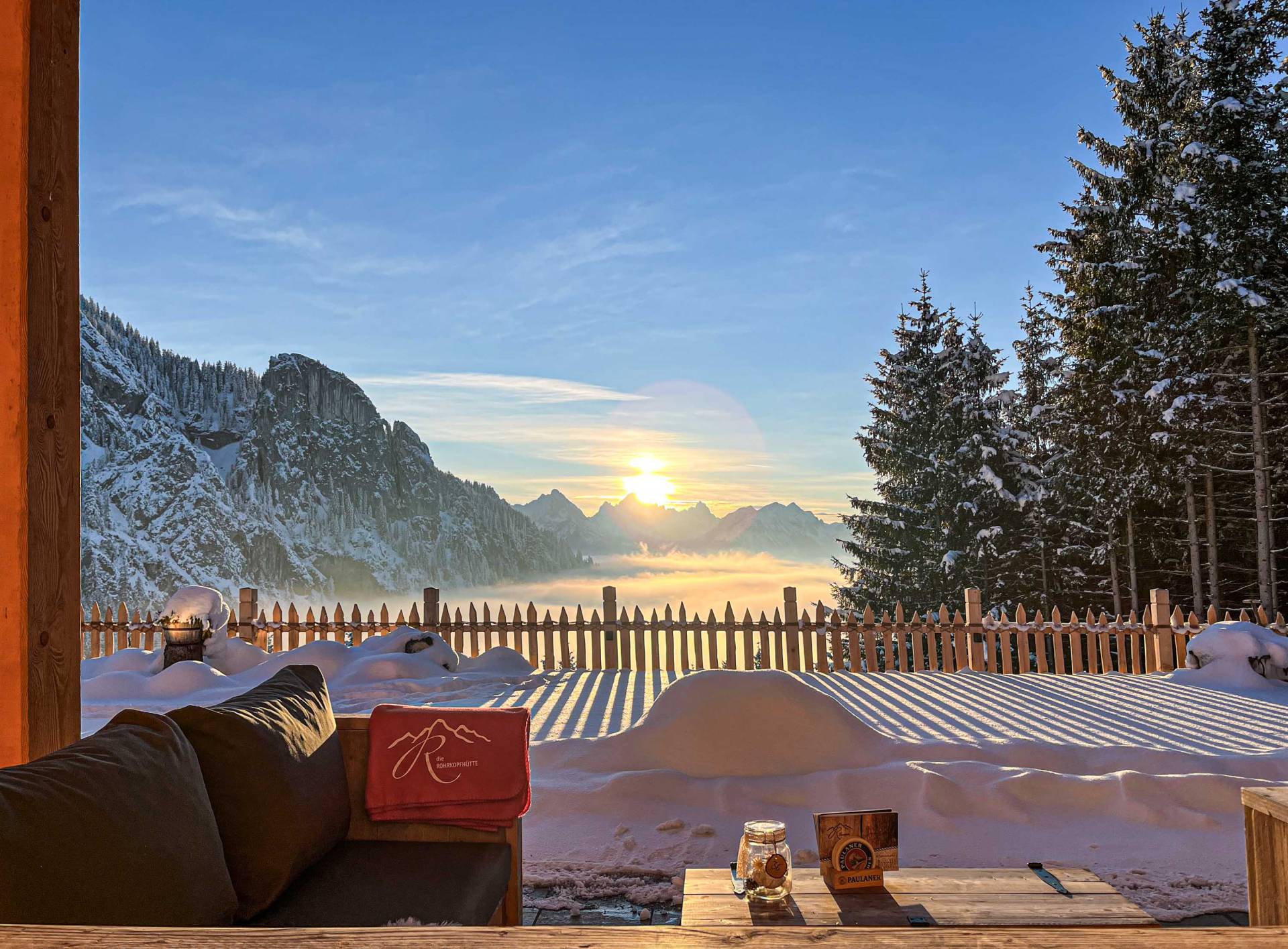 Panoramaaussicht von eigner Berghütte aus