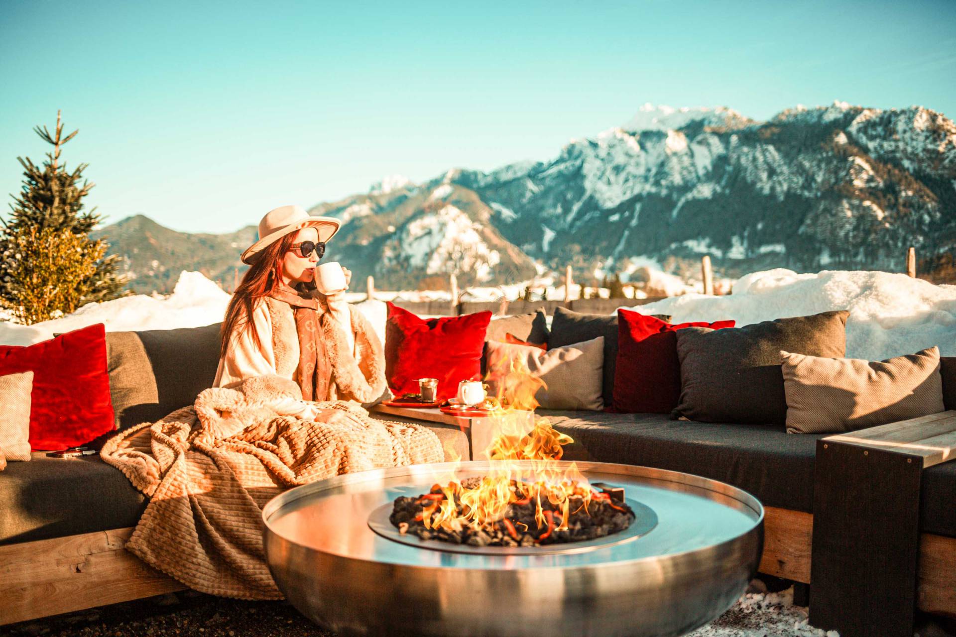 Winterurlaub in Schwangau mit Feuerstelle und Schlossblick