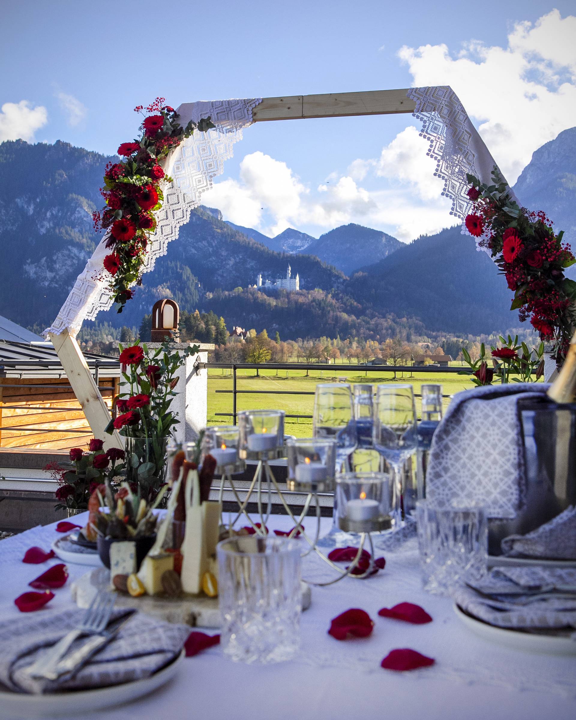 Romantische Verlobung mit Blick auf Schloss Neuschwanstein