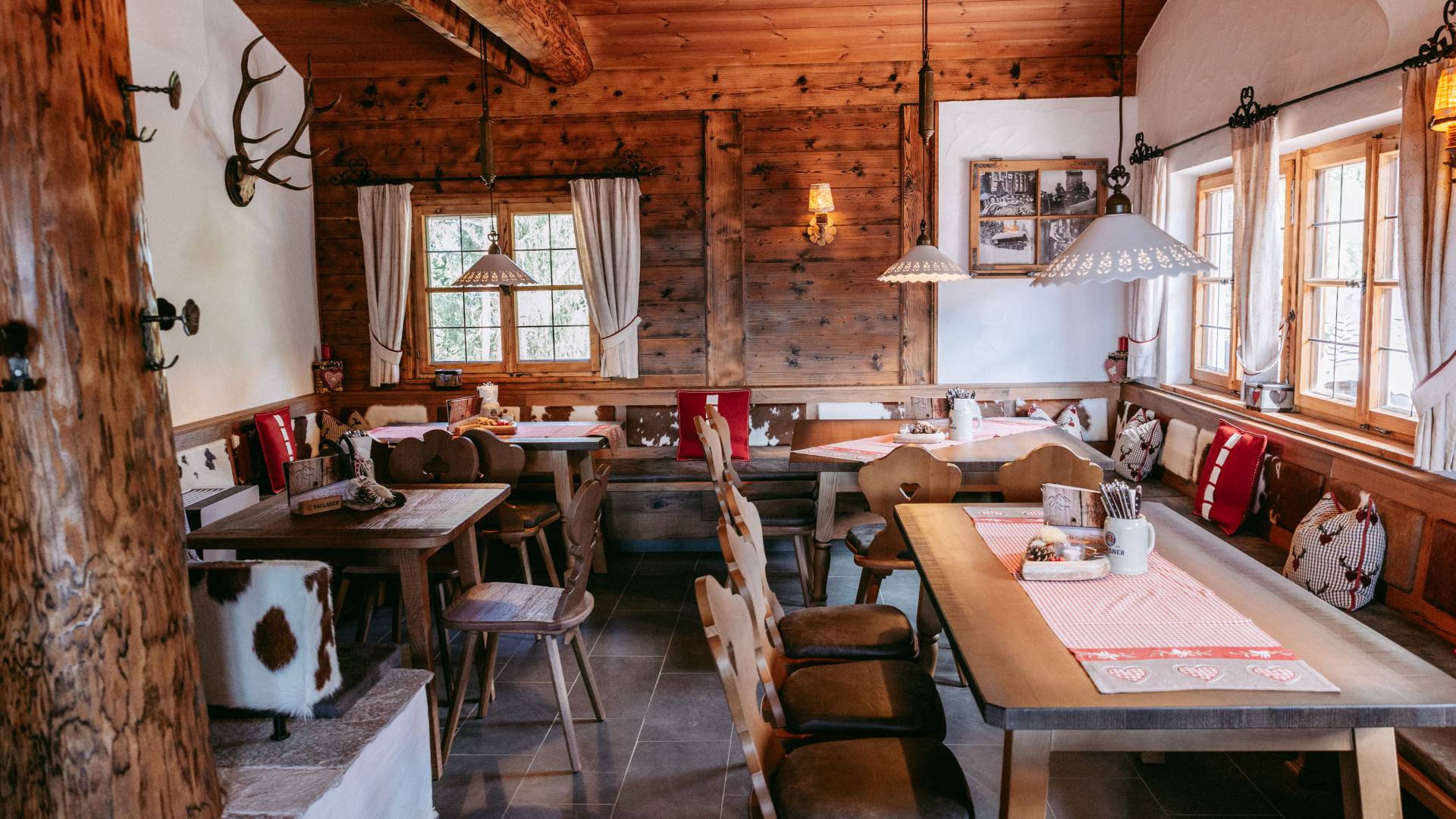 Inneneinrichtung Berghütte am Tegelberg im Allgäu