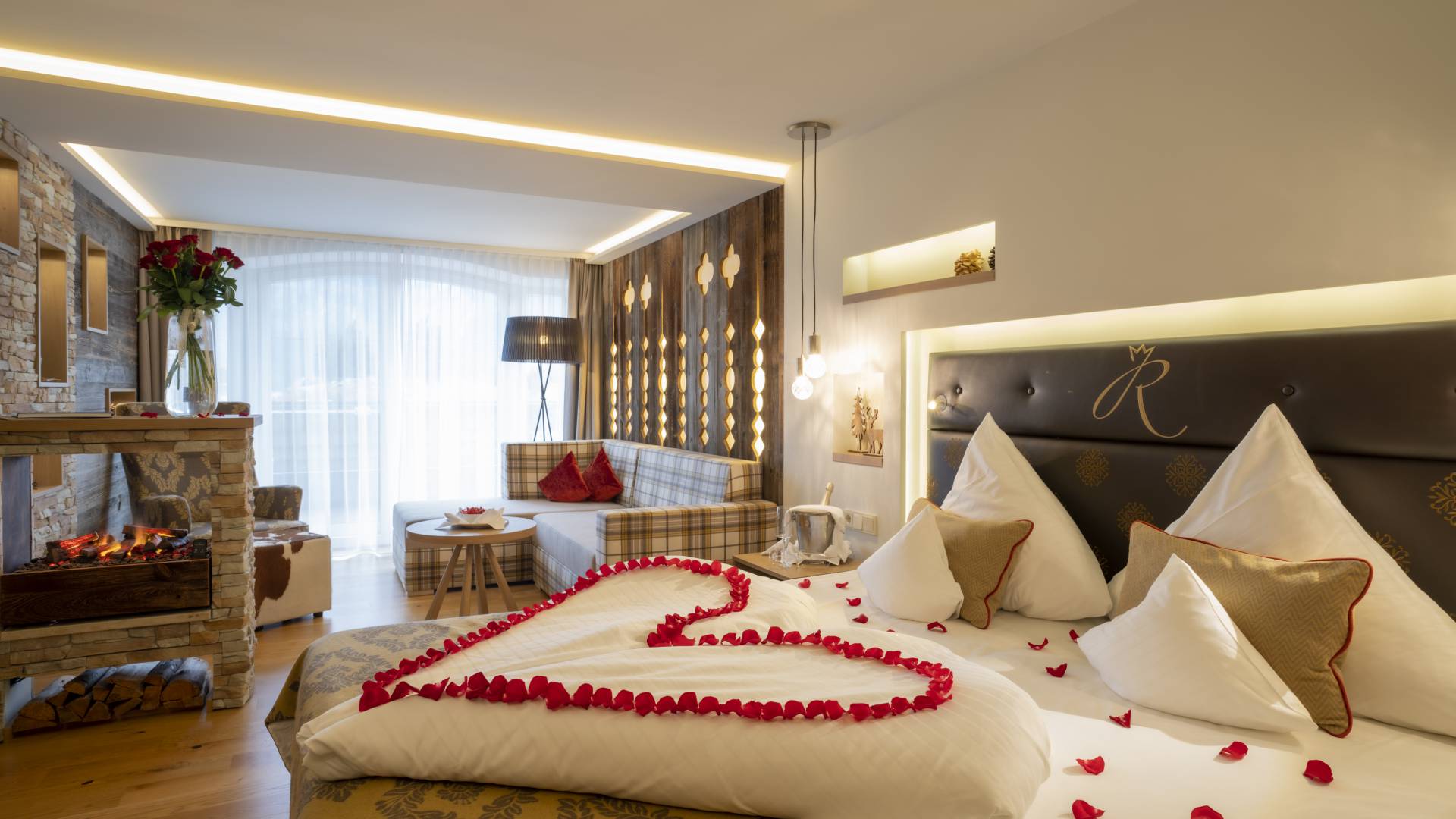 Romantisch Dekoration im Hotelzimmer