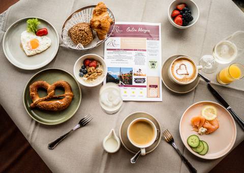 Frühstückstisch im Gourmethotel Das Rübezahl