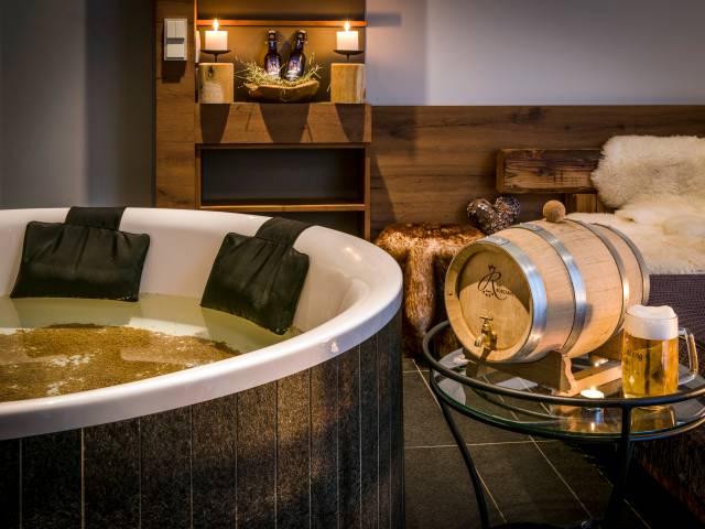 Bierbad in der Privat-Spa-Suite