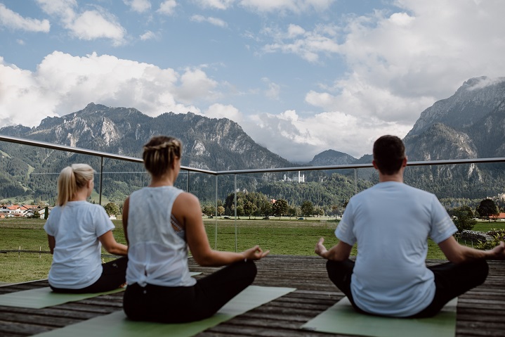 Yoga in the mountains